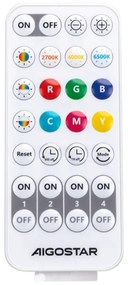 Aigostar - stojacia LED lampa MESH RGBW, 8W, 230V, s diaľkovým ovládaním