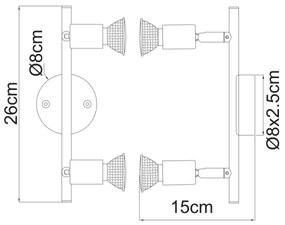 GLOBO 57381-2L - LED Bodové svietidlo OLANA 2xGU10/3W/230V