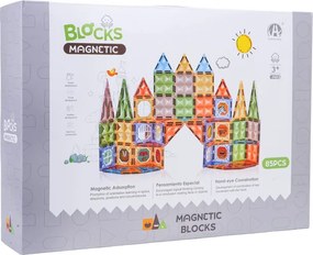 Magnetická stavebnica BLOCK MAGNETIC 3D, 85 dielikov