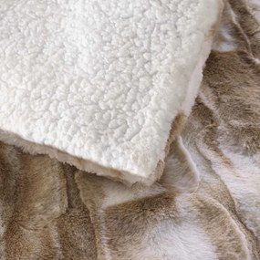 Béžová deka z umelej kožušiny 180x220 cm Cheyenne – douceur d'intérieur