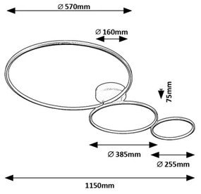 Rabalux 71297 - LED Stropné svietidlo FORMAND LED/38W/230V