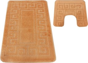 DY Kúpeľňová sada koberčekov s výrezom Montana Ethnic -  lososová