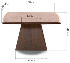 Konferenční stolek Carlos 80 cm ořech