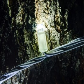 DECOLED LED světelný řetěz 20 m, ledově bílá, 120 diod, IP67, bílý kabel