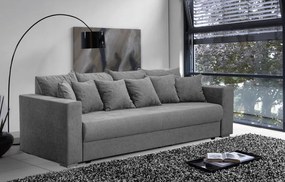 Pohovka rozkladacia na lôžko Genf, stredne šedá látka