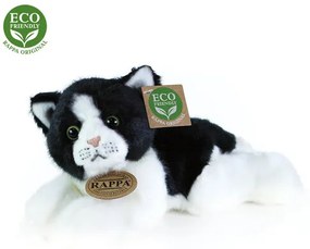 Eco-Friendly Rappa mačka bielo-čierna ležiaca 16 cm