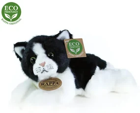 Eco-Friendly Rappa mačka bielo-čierna ležiaca 16 cm