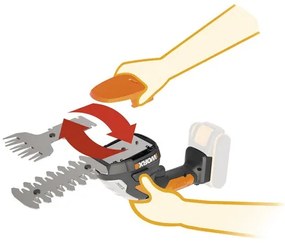 Aku nožnice na trávu a kríky Worx WG801E.9 20V bez aku a nabíjačky