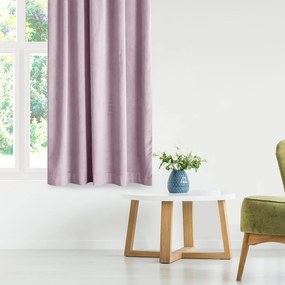 Záves AmeliaHome Velvet s priechodkami 140x270 cm ružový