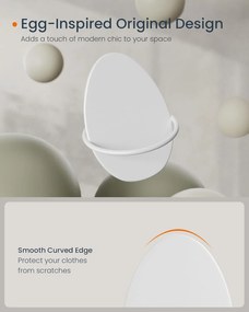 Nástenný vešiak 4 ks, na montáž na stenu, biely