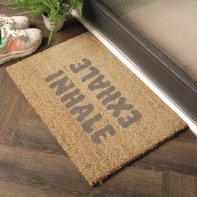 Rohožka z kokosového vlákna 60x90 cm Inhale Exhale – Artsy Doormats