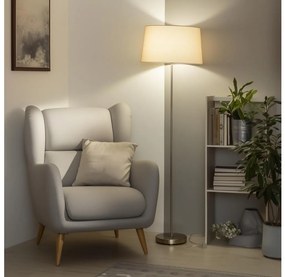 Brilagi - LED stojacia lampa CERIA 1xE27/40W/230V priemer 45 cm béžová/matný chróm