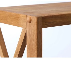 Regál z dubového dreva v prírodnej farbe 70x124 cm X-Shelf – Unique Furniture