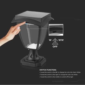 LED Solárna lampa LED/2W/3,7V 3000/6000K IP65 2200 mAh