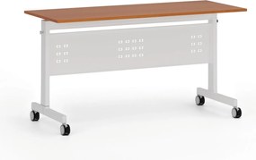 Mobilný stôl PRIMO MOBI, 140x60 cm, biela podnož, čerešňa