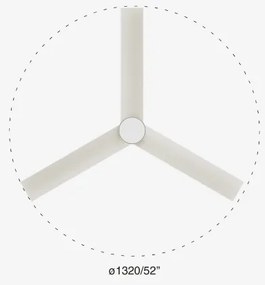 FARO 34297-1TW- LED Stmiev. ventilátor RUDDER L LED/20W/230V 2700/4000/6500K + DO