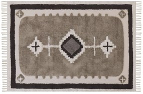 Bavlnený koberec 160 x 230 cm béžová/hnedá GEYVE Beliani