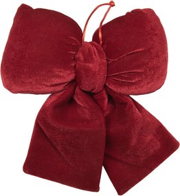 Červená dekoračná závesná mašľa Bow M - 18*10*20 cm