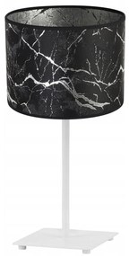Stolová lampa WERONA 3, 1x čierne textilné tienidlo so vzorom, (výber zo 4 farieb konštrukcie), S