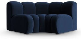 Modrý zamatový modul pohovky (variabilný roh) Lupine – Micadoni