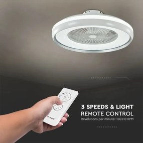 LED Stropné svietidlo s ventilátorom LED/45W/230V 3000/4000/6500K šedá