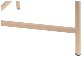 Béžový kovový okrúhly konferenčný stolík ø 50 cm Meseta – Leitmotiv