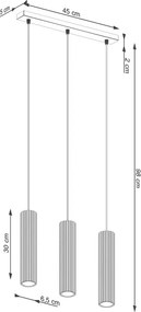 Taupe kovové závesné svietidlo Gleam – Sollux