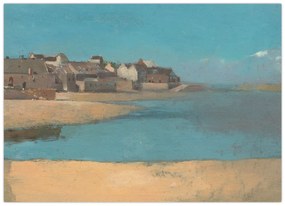 Obraz - Odilon Redon, Village by the Sea in Brittany, reprodukcia (70x50 cm)