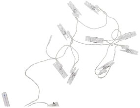CLIP ART LED Svetelná reťaz s USB štipce 10 svetiel