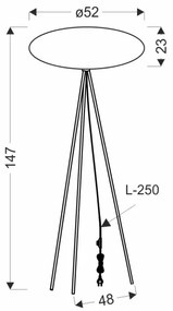Stojacia lampa CAFEE 1xE27/40W/230V béžová/čierna