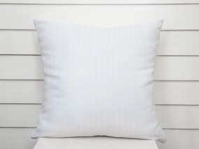 Biante Damašková obliečka na vankúš Atlas Grádl DM-015 Biela - pásiky 8 mm 40 x 60 cm