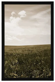 Plagát retro lúka - 30x45 silver