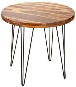 Dizajnový okrúhly jedálenský stôl Elegant 80 cm Sheesham