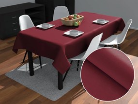 Biante Veľký teflónový obdĺžnikový obrus TF-095 Vínovo červený bez vzoru 200x260 cm