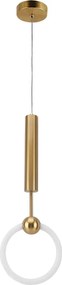Toolight Toolight, LED závesné svietidlo 25x55cm, 10W, 3000K, LHJ059-CP1, zlatá matná, OSW-60031