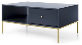Konferenční stolek Mono II 104 cm modrý/zlatý