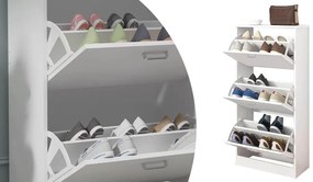 3- dielna skrinka na obuv, biela