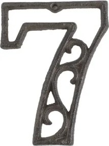 Domové  číslo 7, hnedá liatina%