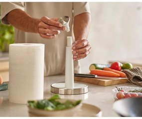 Biely plastový stojan na papierové utierky ø 16 cm Push&amp;Tear – Joseph Joseph