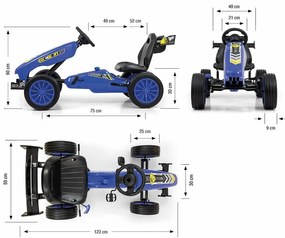 Milly Mally Štvorkolka Go-kart Rocket, modrá