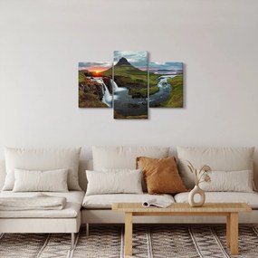 Obraz - Kirkjufell pri západe slnka (90x60 cm)