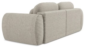 Svetlohnedá menčestrová rozkladacia/s úložným priestorom pohovka 266 cm Kini – Makamii