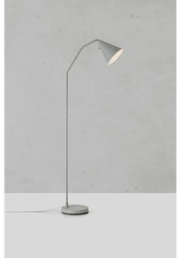 Sivá LED stmievateľná stojacia lampa s kovovým tienidlom (výška 144 cm) Funil – Markslöjd