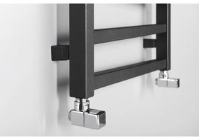 Sapho - Kúpeľňový radiátor ZIG 406 W/230 V 50 × 110 cm antracit