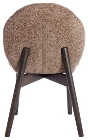 Hnedé čalúnené jedálenské kreslá v súprave 2 ks Sinosa – Light &amp; Living