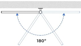 Elektrický otočný sušiak na uteráky ARABESQUE 150W/230V 64,6cm IP44 čierny