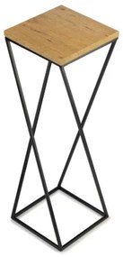 Stojan na kvety LOFT 70x24 cm čierna/hnedá