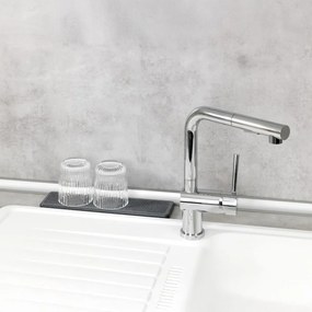 Sivá odkvapkávacia podložka na riad z kremeliny 30x8 cm Damon – Wenko
