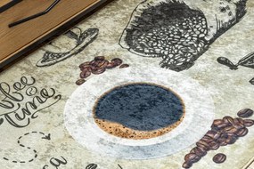 Protišmykový koberec / behúň ANDRE 2835 zelený / hnedý