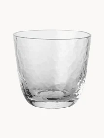 Ručne fúkané poháre na vodu Hammered, 4 ks